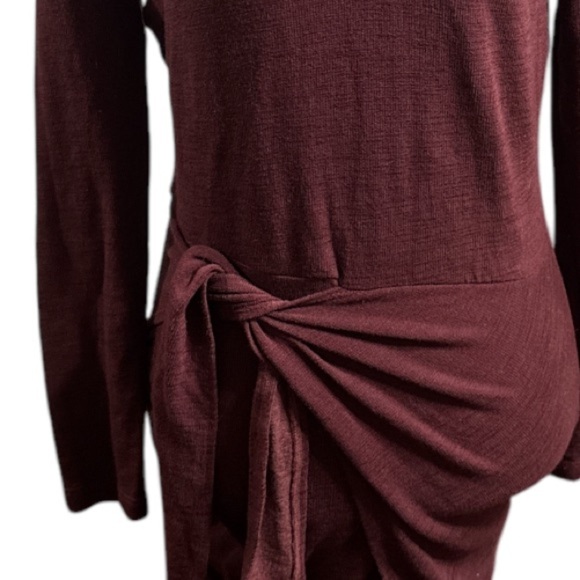 Monrow Revolve Supersoft Long Sleeve V Dress - Picture 5 of 8